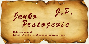 Janko Prstojević vizit kartica